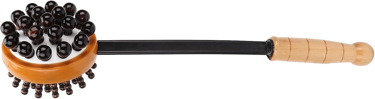 Dioche Handheld Massage Hammer for Back & Body Relaxation, Dual-Sided Manual Massager with Wooden Handle for Neck, Shoulder, Leg & Head Muscle Relief