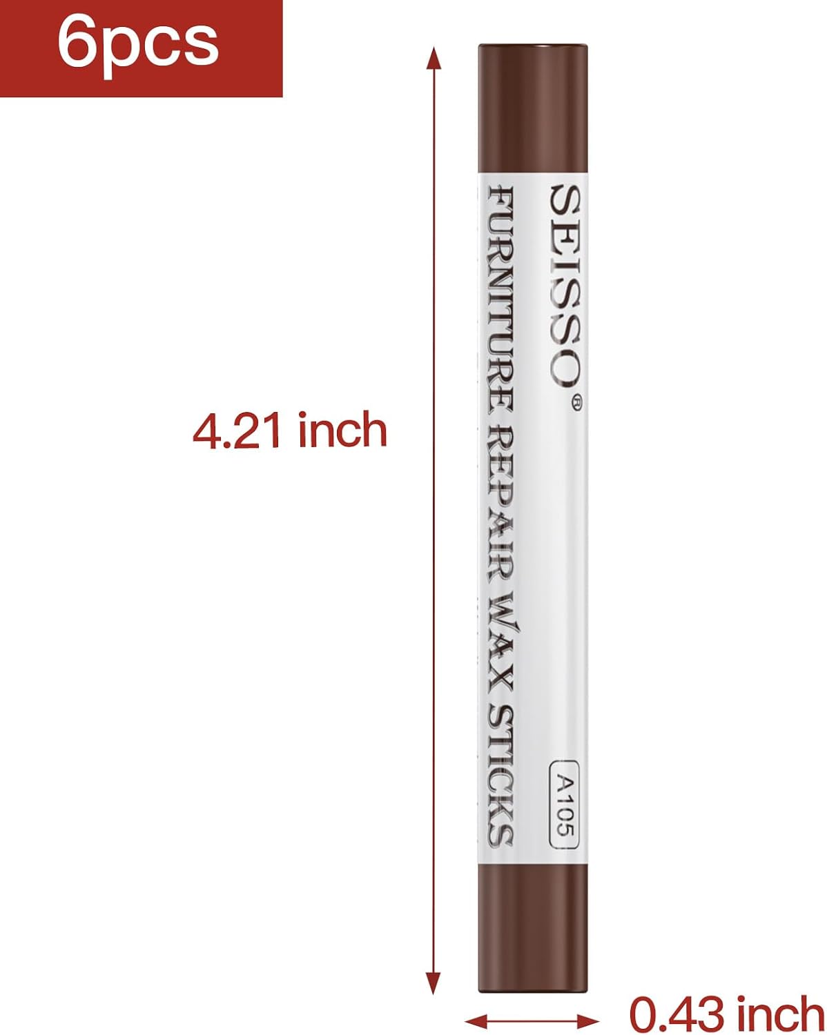 Furniture Repair kit, Wood Scratch Cover Markers*6 and Wax Filler Sticks*6 with Sharpener- 13Pack, Furniture Markers Touch Up Kit for Cover Ups Wooden Floors, Tables, Desks, Carpenters, Stains, Holes