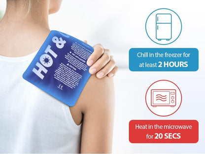 Hilph Ice Packs for Injuries 2 Pack, Hot Cold Gel Therapy Wrap with Strap