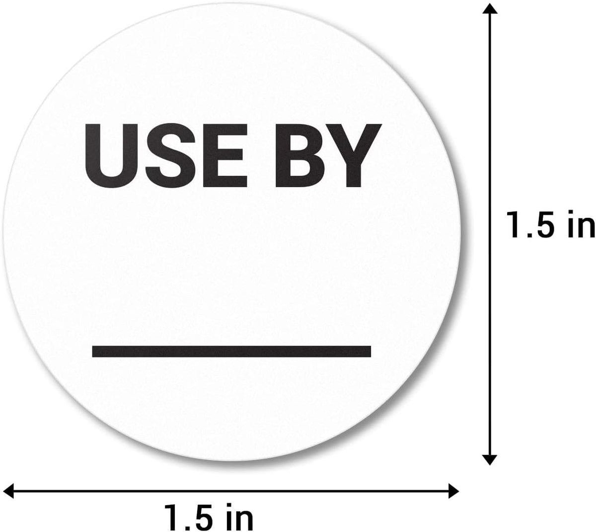 Sell By/Expiration Food Date Labels (1.5 inch, Round - 300 Labels)