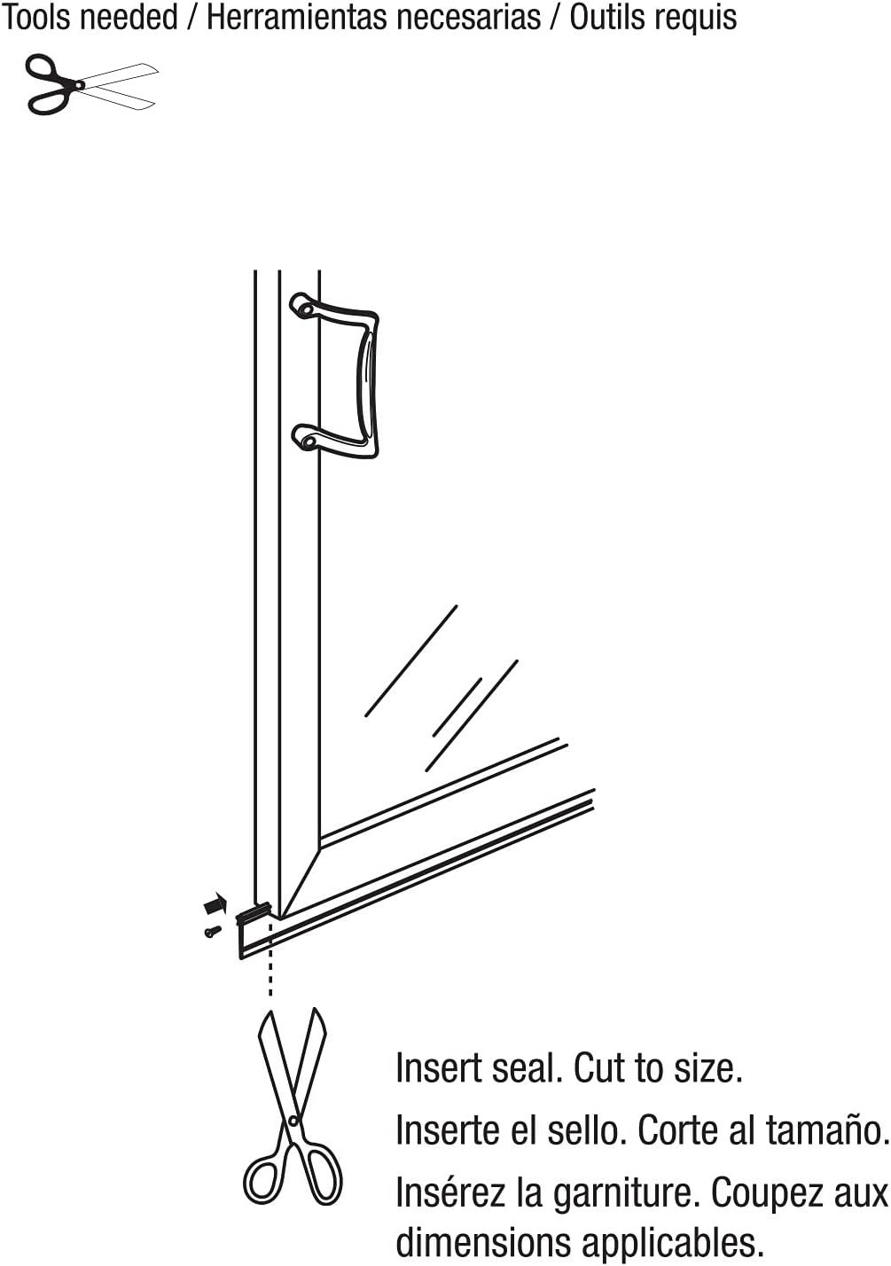 PRIME-LINE PRODUCTS/SLIDE-CO Vinyl Shower Door Bottom Seal, 36-Inch, Clear