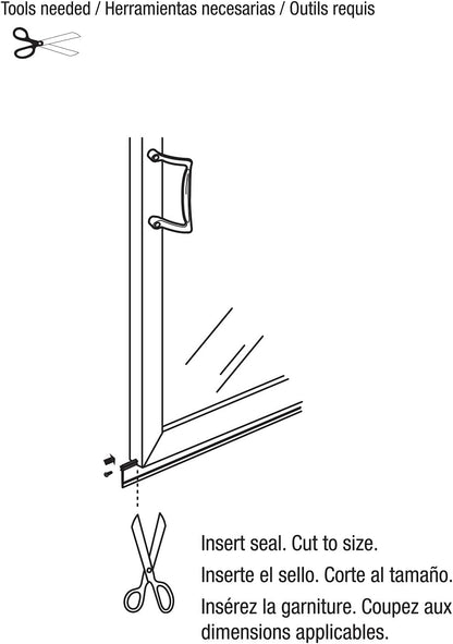 PRIME-LINE PRODUCTS/SLIDE-CO Vinyl Shower Door Bottom Seal, 36-Inch, Clear
