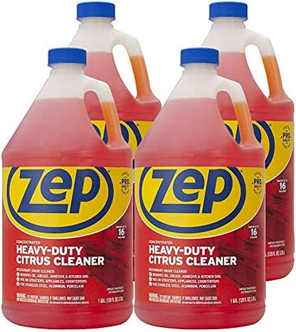Zep Heavy-Duty Citrus Degreaser Cleaner Concentrate - 1 Gallon (1 Unit) ZUCIT128 - Restaurant Grade Degreaser and Cleaner Removes Oil, Grease, Adhesive, and Kitchen Soil