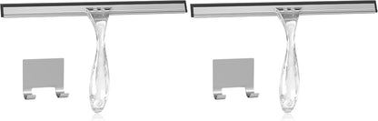 AmazerBath Squeegee for Shower Glass Door, All-Purpose Squeegee with Hook for Shower Doors, Windows, Mirrors, Tiles and Car Glass, 10 Inches