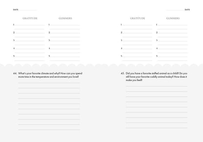 The Gratitude and Glimmers Journal: The 5 Minute Nighttime Journal (Daily Reflection Journal, Self-Care & Wellness)