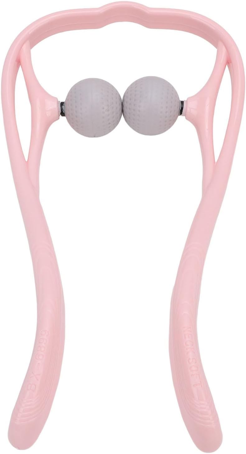 Dual Point Shiatsu Neck Massager Ergonomic Handle Deep Tissue Neck Shoulder Massager for Home Office