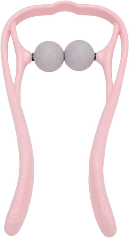 Dual Point Shiatsu Neck Massager Ergonomic Handle Deep Tissue Neck Shoulder Massager for Home Office