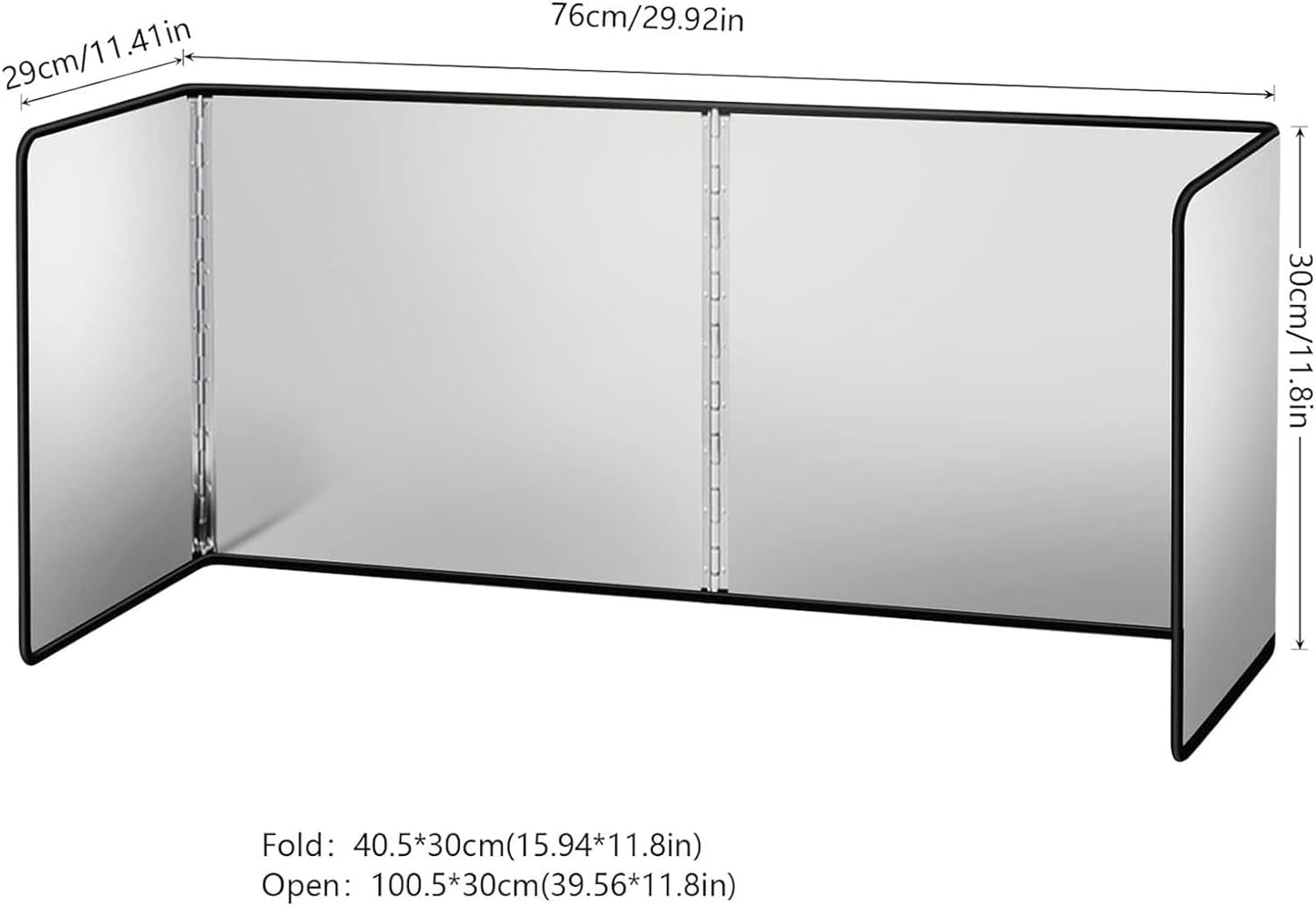 Splatter Guard for Frying Non-Stick 3 Sided Foldable Grease Splatter Screen Stainless Steel Backsplash Anti Splatter Shield Guard for Stove Screen Protector for Frying Stove Top Wall L ANGINORLD
