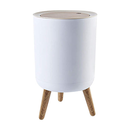WanWanKa Mini White Plastic Trash Can, 2.6 Gallon Capacity, Slim Design, Anti-Odor, Easy to Clean, Suitable for Any Place | 10Liter Nordic Modern Waste Basket,Plastic Trash bin Suitable for Kitchen, Bathroom, Bedroom, Living Room, Office, Outdoor