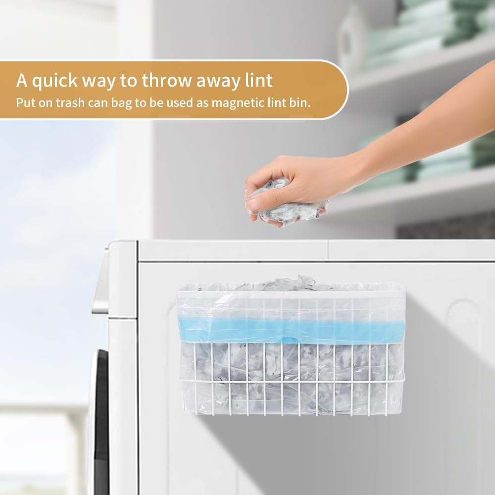 Moryimi Magnetic Dryer Ball Holder for Laundry Room Organization | Magnetic Lint Bin for Laundry Room, Iron Dryer Ball Container for Laundry Room Organization and Storage (No Balls)