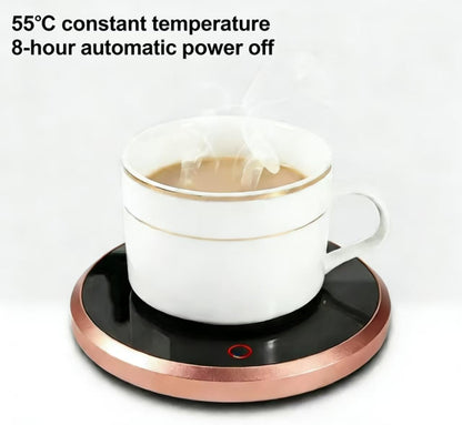 Coffee Mug Warmer, Auto-Shutoff Cup Warmer for Home Office Desk Use, Electric Beverage Warmer Heating Plate（Black ）