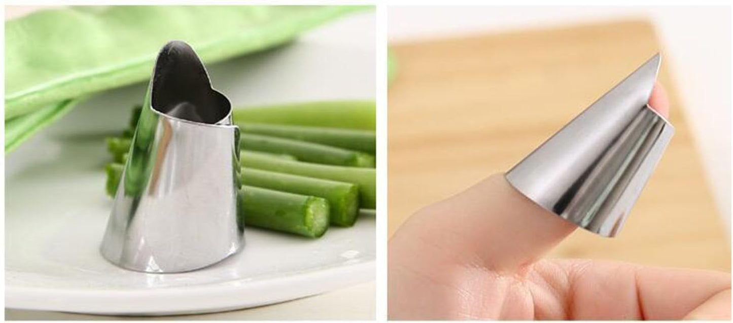 Stainless Steel Finger Guard Thumb Protector Peeler for Edamame Beans, Fava Nuts, Water Chestnuts – Easy-Grip Shell Remover Tool