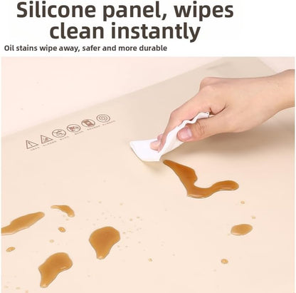 Food Warming Tray - Fast Heating Silicone Food Warming Mat with 4 Level Temperature, Raised Foot to Protect The Table, Rolled up Buffet Hot Plate, Portable Food Warmer for Gatherings Home Travel