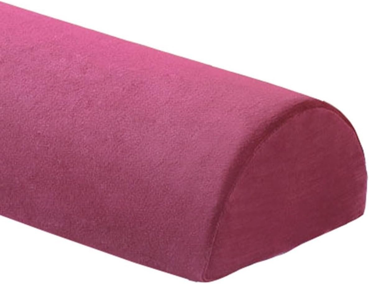 Half Moon Bolster Pillow for Legs, Knees, Lower Back and Head, Lumbar Support Pillow for Bed, Sleeping | Semi Roll for Ankle and Foot Comfort - Machine Washable Cover(@10,42x18x10cm/16.5x7x4in)