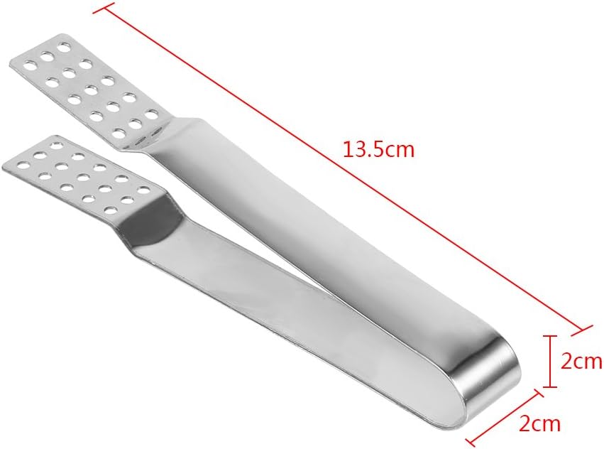 Tea Bag Squeezer Tongs, Stainless Steel, Perforated Head Design, Compact, Smooth Surface, Multi-Purpose