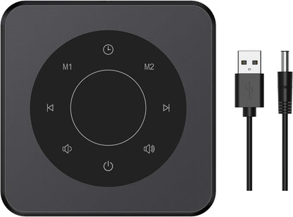 White Noise Sound Machine, Noise Machine for 20 Soothing Sounds, 2 Customizable Shortcut Buttons, Timer, Memory Function, USB-A Cable Included (Battery&Adapter NOT Included)for Baby, Kids&Adult(Black)