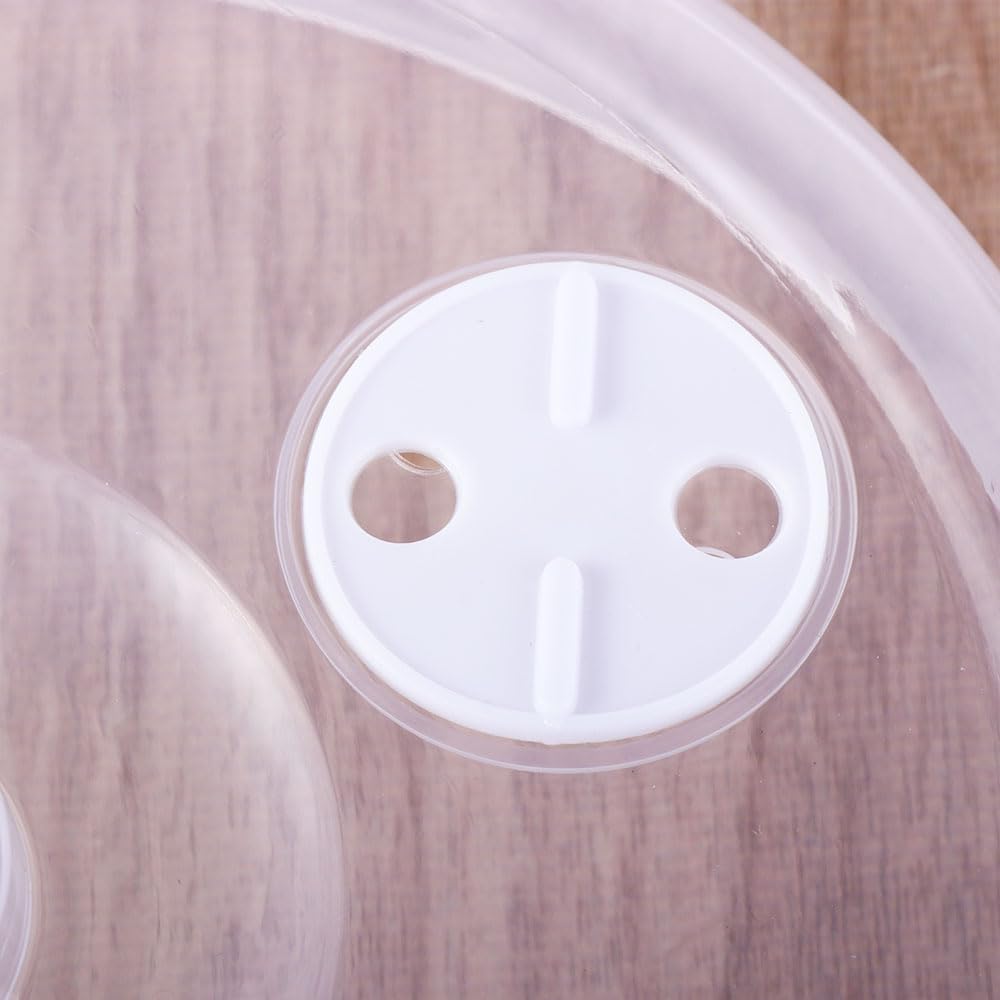 Vctitil 9 Inch Microwave Cover,Microwave Splatter Cover for Food,Microwave Plate Covers with Adjustable Steam Vents,Dishwasher Safe & BPA Free (Pack of 2)