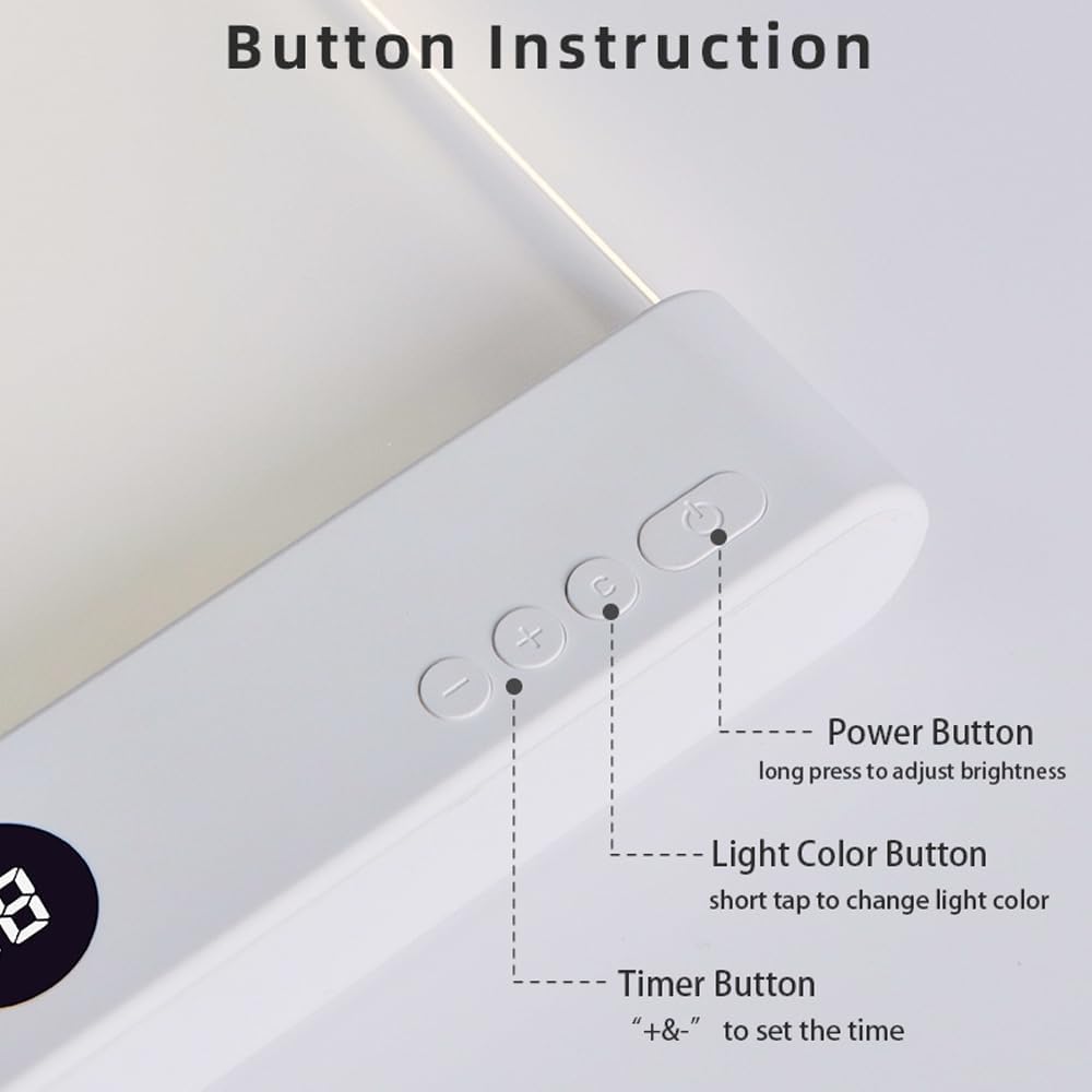 Book Light for Reading in Bed at Night Flat Reading Lights, White