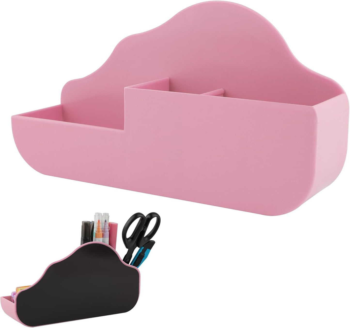KITANIS Magnetic Pen Holder,2 Pack Magnetic Dry Erase Marker Holder with Generous Compartments,Strong Magnet Storage Marker Pen Pencil Organizer for Refrigerator,Whiteboard,Locker Accessories
