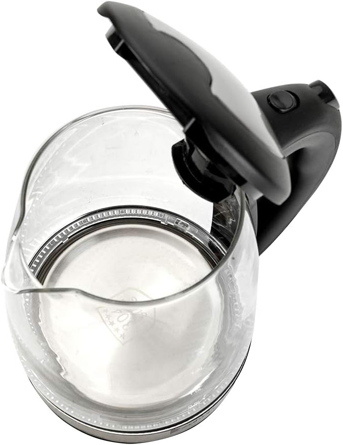 Electric Kettle with Glas,Electric Glass Kettle and Tea Maker with Temperature Controls 110V 1500W 1.8L Glass Electric Kettle with Filter, Stainless Steel Lid & Bottom