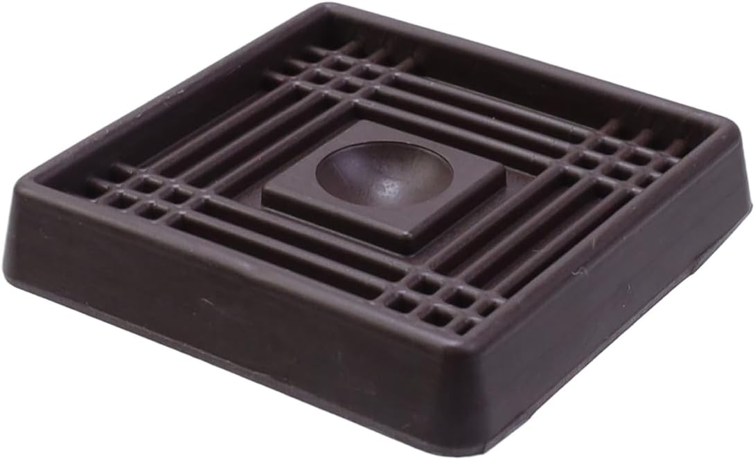 Semetall 1.5 Inch Rubber Caster Cups 8 Pack Black | Non Slip Furniture Coasters Floor Protectors for Bed Couch Table Chair