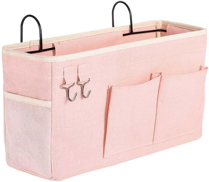 Bunk Bed Organizer, Bedside Caddy Hanging Bed Organizer Storage Bag With Pockets, for College Dorm Rooms Bed, Hospital Bed, Baby Bed Rails,Fishing Chair 14.2 * 4.5 * 7.7inch,Flower