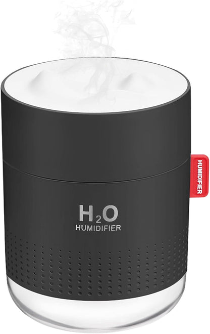 Portable Mini Humidifier, 500ml Small Humidifier for Bedroom Travel, White | USB Personal Cool Mist Humidifier for Baby Room Office Desk Home Plants, Auto Shut-Off, 2 Mist Modes, Super Quiet