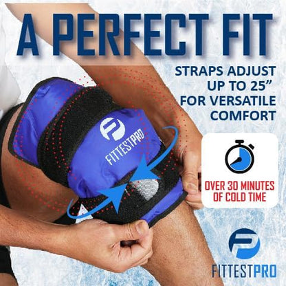 Fittest Pro Ankle Ice Pack Wrap for Swelling, Ice Pack for Injuires Reusable Cold Pack Wrap Hot Cold Therapy Ankle Ice Wrap for Sprained Ankles, Achilles Tendonitis