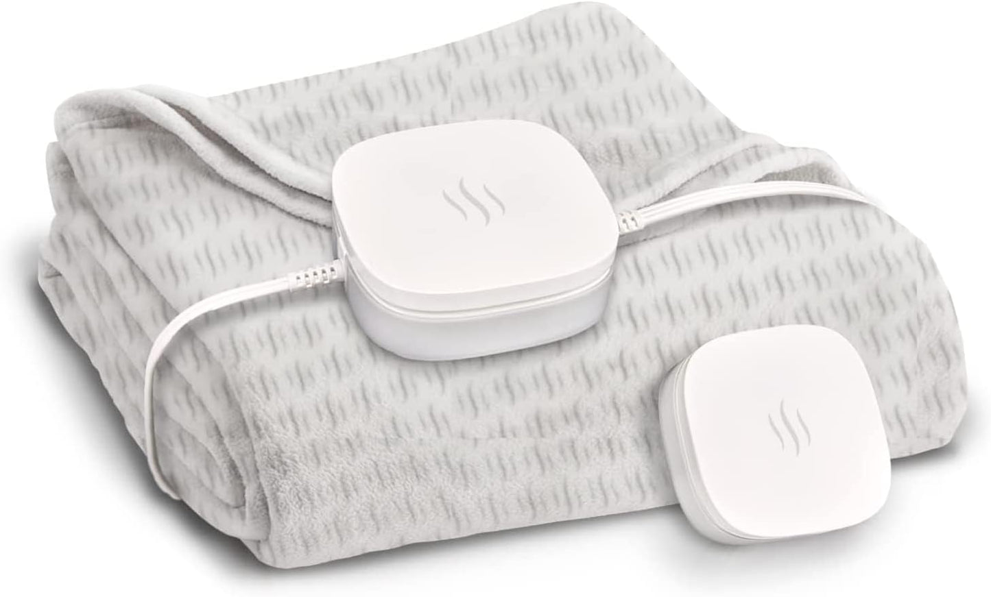 Hidden Heat Electric Foot of the Bed Warmer by SpotWarm; Wireless RF Remote, Microplush Flannel Mattress Warmer for Heated Feet. Queen Bed - 60” by 24”