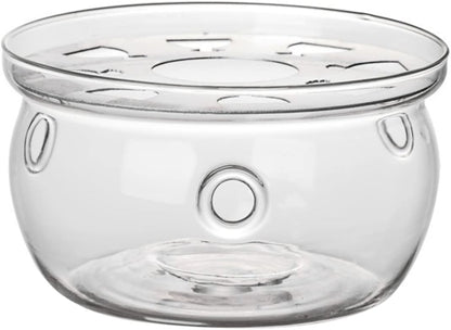 High Borosilicate Glass Tea Warmer Base Teapot Heater Accessory for Home Sturdy and Heat Resistant for Blooming Tea and Milk