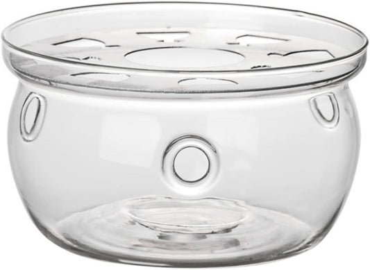High Borosilicate Glass Tea Warmer Base Teapot Heater Accessory for Home Sturdy and Heat Resistant for Blooming Tea and Milk