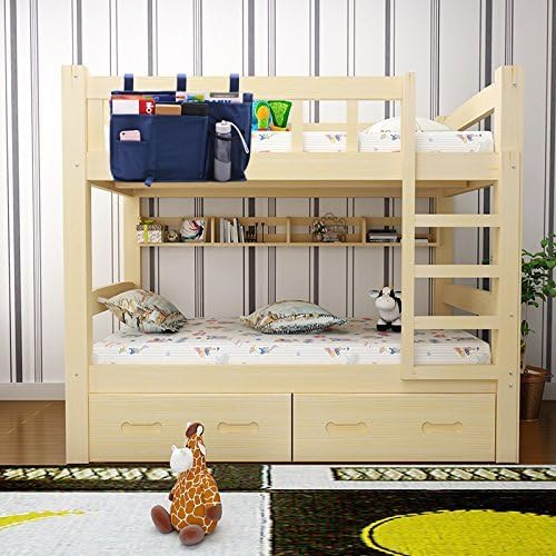 Large Pocket Bedside, Hanging Storage Organizer for Books,Phones,Tablets,Accessory and TV Remote - Best for Headboards, Bed Rails, Dorm Rooms, Bunk Beds, Apartments, Bathrooms &Travel (Light blue)