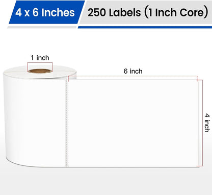 L LIKED 2" x 1" Thermal Labels, Blank Removable Labels with No Residue, Water and Oil Resistant, Use for Both Home and Office (1 Roll, 1300 Labels)