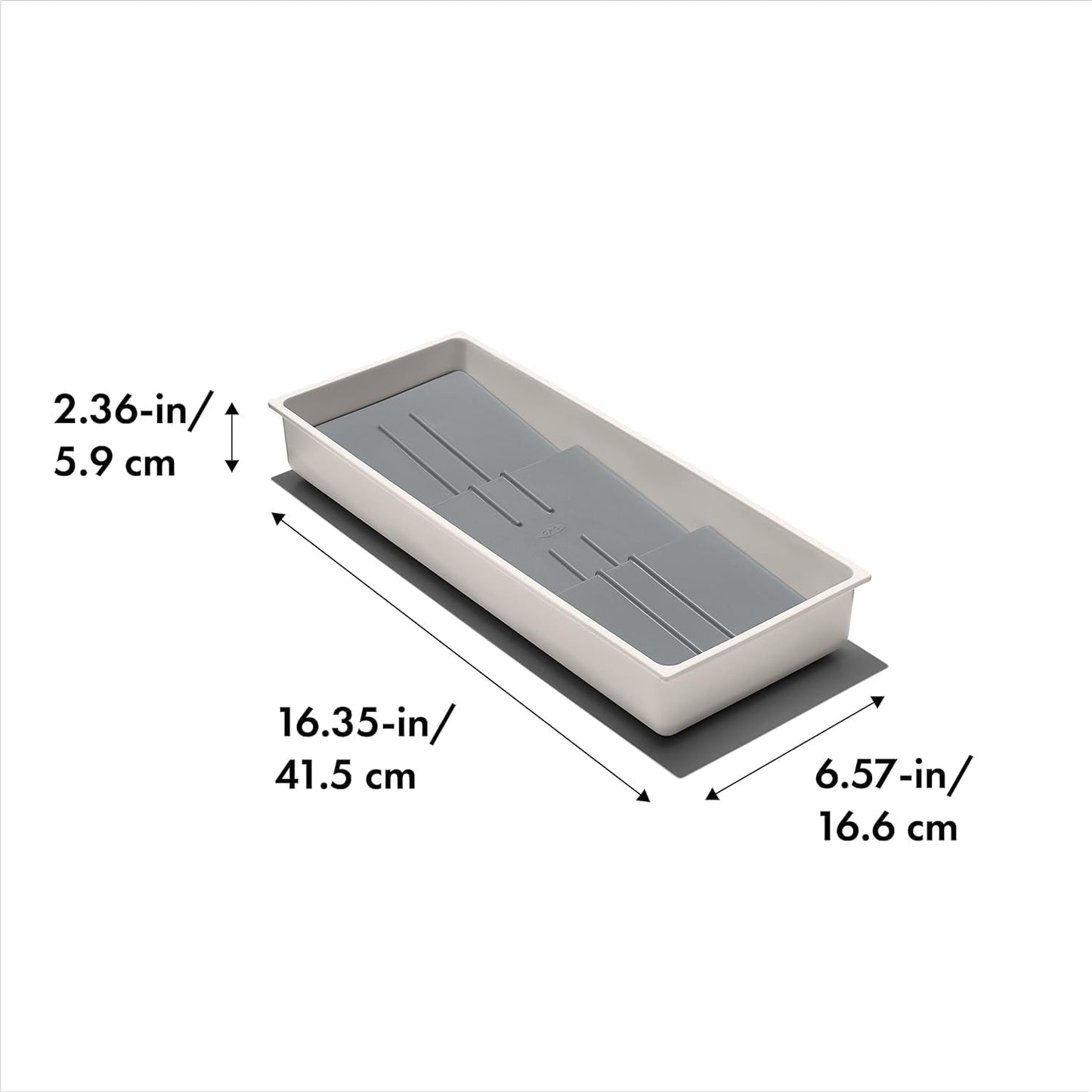 OXO Good Grips Kitchen Compact Spice Drawer Organizer, White - Pack of 2