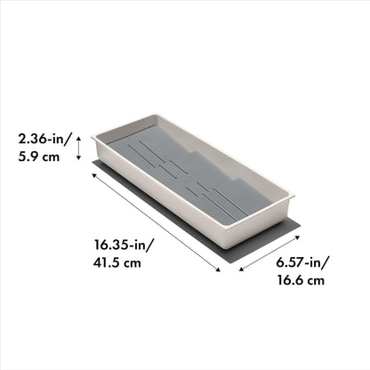 OXO Good Grips Kitchen Compact Spice Drawer Organizer, White - Pack of 2