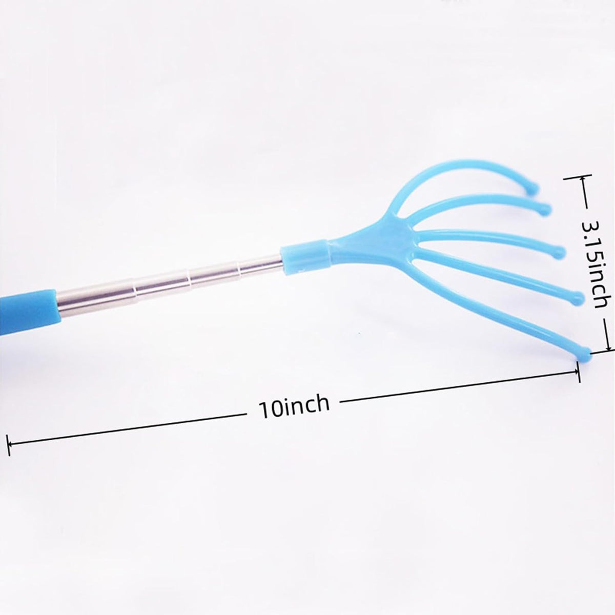Silicone Back Scratching Tool Extendable Telescopic Back Scratcher Skin Safe Bristle Claw Back Scratcher with Folding Handle