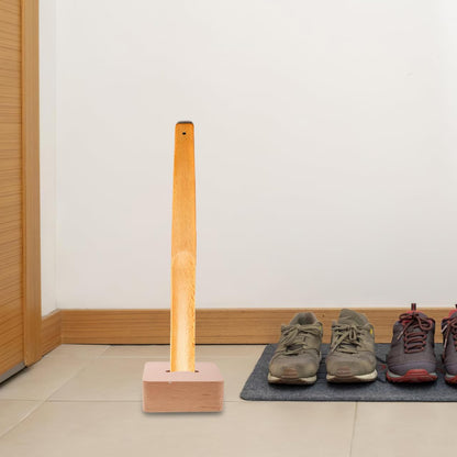 GALPADA Wooden Shoe Horn Storage Base Shoe Horn Stand Organizer Closet Holder Countertop Holder Entryway Hallway Home Decor 3.54X3.54X1.37in
