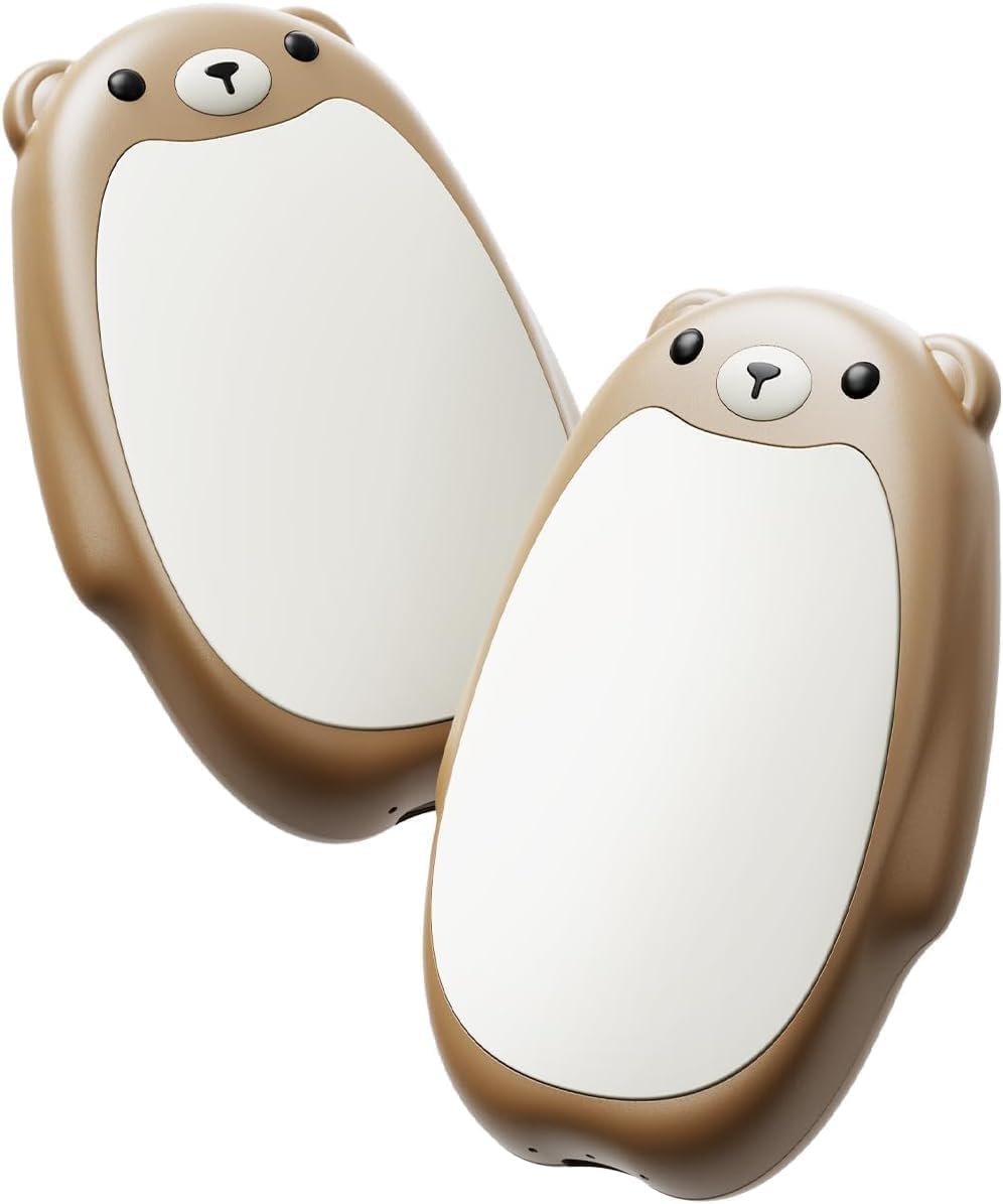 SWEETFULL Hand Warmers Rechargeable, 2-in-1 Magnetic Bear Electric | Cute Bear; Snap Together/Split Use; 3 Heat Levels; UL Safe; Reusable Portable Pocket Warmer for Kids & Wife, Camping & Gifts