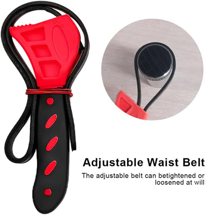 Jar Opener, Adjustable Bottle and Jar Opener for Weak Hands, Multifunctional Belt Wrench Can Open Tool, No-n Slip Rubber Strap Wrench for Plumbing,Sink,Faucet(COLOR:red)