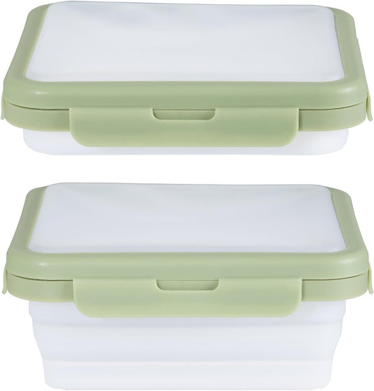 Reusable Silicone Food Storage Container with Lid Avocado Saver, Onion Keeper, Silicone Kitchen Organizers for Fridge