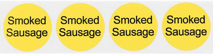 Yellow with Black Carnitas Circle Dot Adhesive Stickers, 1 Inch Round Labels, 500 Total Stickers