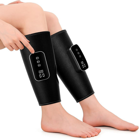 RIGHTMELL Cordless Leg Massager with Heat, Compression Calf Massager, Pair