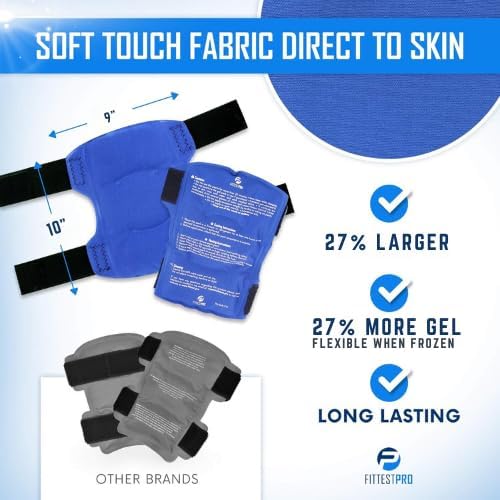 Fittest Pro Ankle Ice Pack Wrap for Swelling, Ice Pack for Injuires Reusable Cold Pack Wrap Hot Cold Therapy Ankle Ice Wrap for Sprained Ankles, Achilles Tendonitis