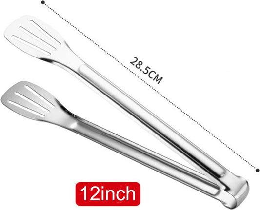 2 Pack Kitchen Tongs Stainless Steel Locking Cooking Barbecue Grilling Food Tongs Kitchen Clamps Sturdy High Resistant Heat Tongs (4PC (7inch,9inch,12inch,14inch))