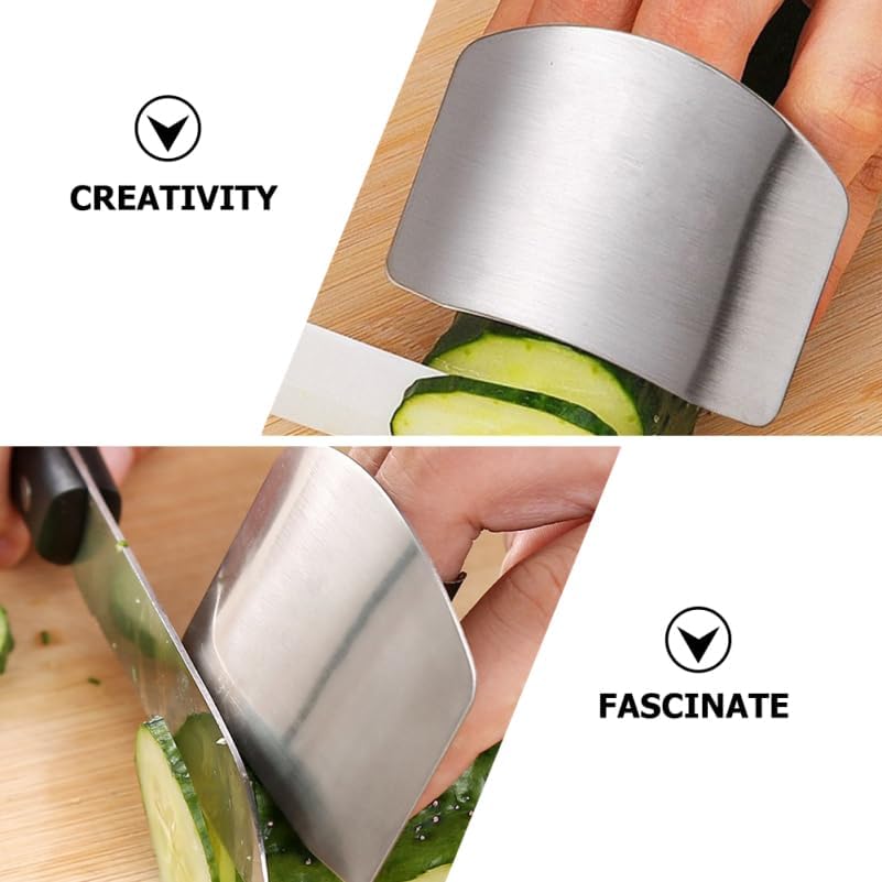 2pcs Stainless -guard Cutting Finger Guards Grater Safety Holder Finger Protectors Cutting Protector Chopping Finger Guards Knuckles Vegetable Protective Cover