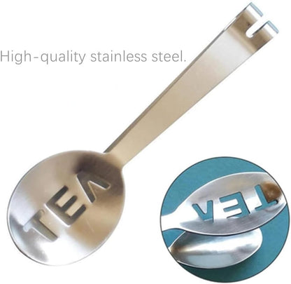 Stainless Steel Tea Bag Squeezer,4PCS Tea Bags Strainer Clip,Teabag Filters Tong Clamp Holder for Loosing Leaf, Gripping Ice Cube, Sugar (Silver)