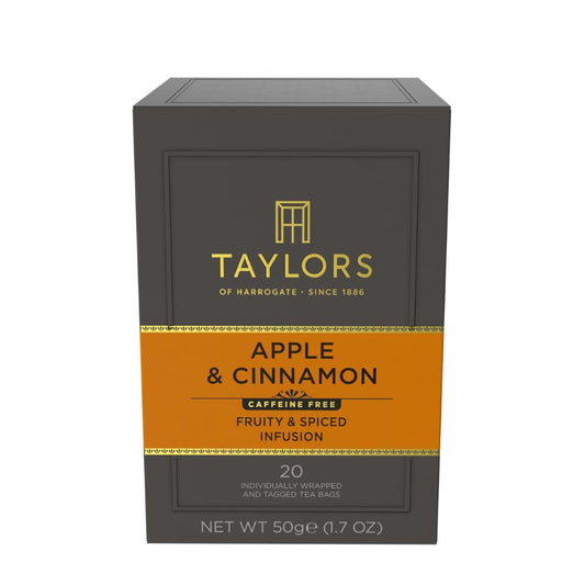 Taylors of Harrogate Blackberry & Raspberry, Herbal Tea, Individually Wrapped Bags, 20 Count (Pack of 1), Sweet, Tart & Tangy, Caffeine-Free, Enjoy Hot or Iced, 20 Teabags