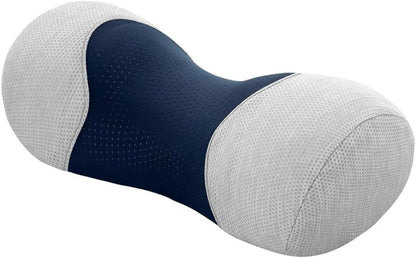 Neck Roll Pillow for Pain Relief, Cervical Memory Foam Pillow with Contour Support and Breathable Case, Portable Neck Stretcher Device for Home, Office, Travel and Relaxation