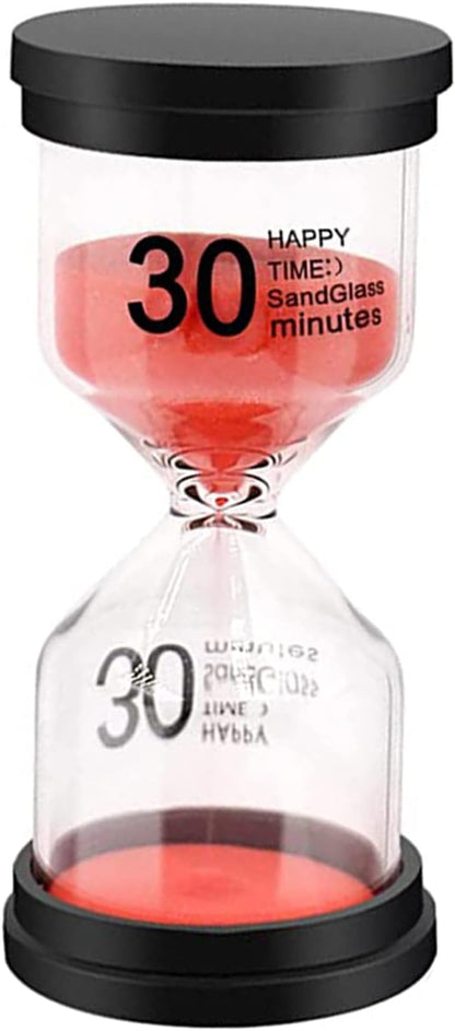 Sand Timer, Sand Timers Colorful 1/3/5/10/15/30 Minutes Sandglass Timer with Protective Cover for Classroom Home Office Cooking (Pack of 6) Multicolor