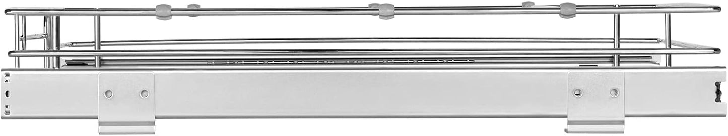 VEVOR 18.5"Wx21"Dx3.5"H Pull Out Cabinet Organizer, Heavy Duty Slide Out Pantry Shelves, Chrome-Plated Steel Roll Out Drawer, Drawer Storage for Home Under Sink, 20"Wx22"Dx7"H Install Size for Cabinet